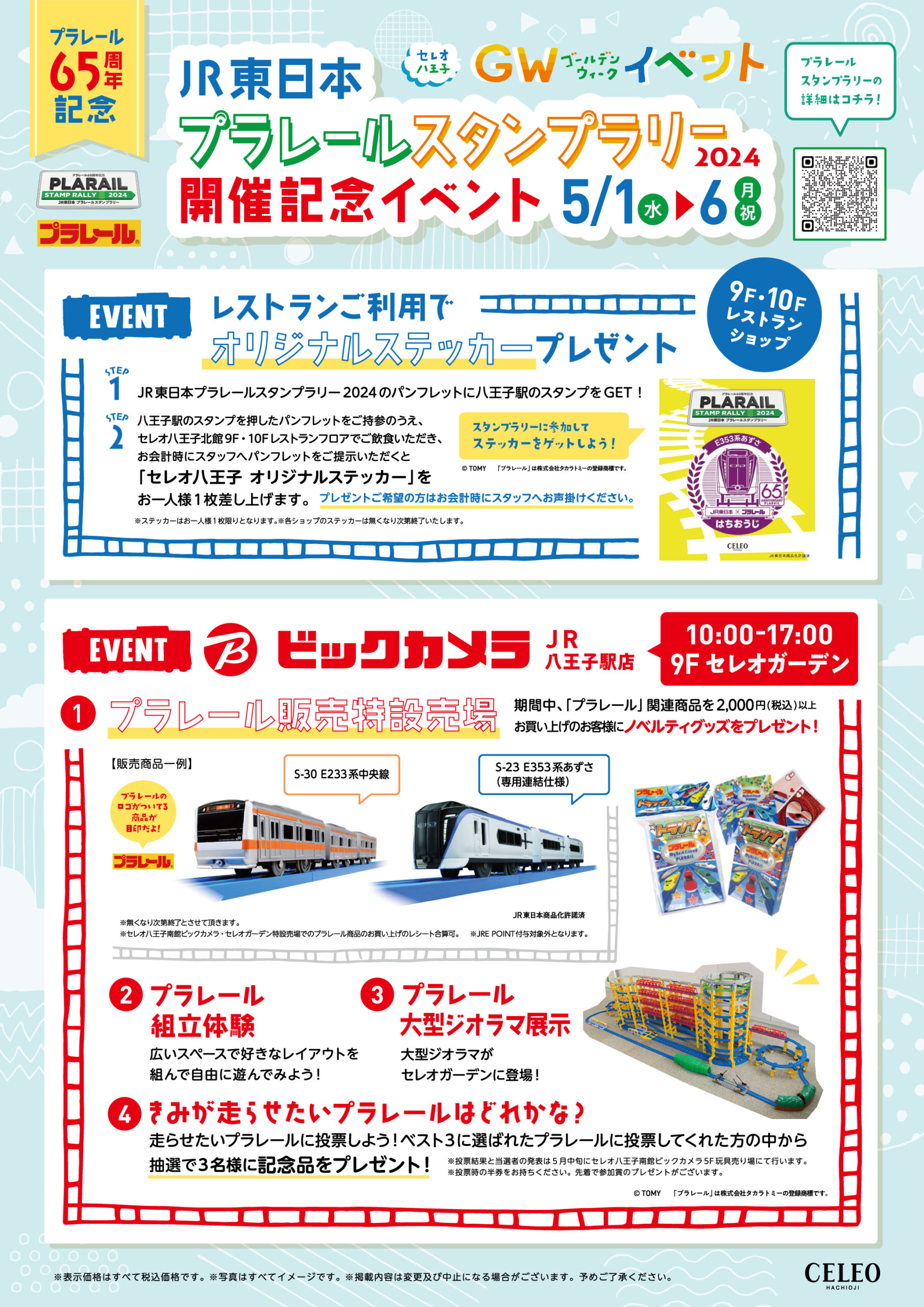 セレオ八王子】JR東日本 プラレールスタンプラリー開催記念イベント 